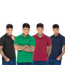 Kit Completo 4 Camisas Polo Masculina de Alta Qualidade