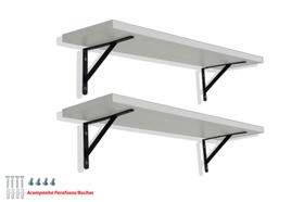 Kit Completo 4 Suportes M.F. + 2 Prateleira Mdf 15x60