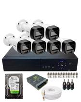 Kit Completo 6 Câmeras Intelbras 1120b Full Color DVR 8CH Com HD 1Tb No Dvr