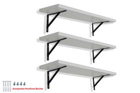 Kit Completo 6 Suportes M.F. + 3 Prateleira Mdf 10x60