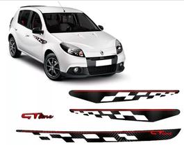 Kit Completo Adesivo Fibra De Carbono Gt Line Sandero