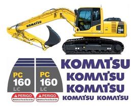 Kit Completo Adesivos Compatível Komatsu Pc160lc 2014