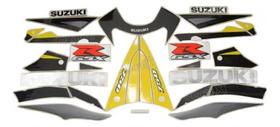 Kit Completo Adesivos Suzuki Gsxr 750 2003 Amarela E Cinza A