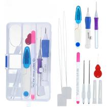 Kit Completo Agulha Mágica Caneta Para Bordar Ponto Russo Kit Completo Agulha Mágica Caneta Para Bordar Ponto Russo