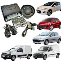 Kit Completo Alarme AntiFurto Segurança Automotiva Trava Portas e Bloqueio de Partida 2 Controles Linha Completa Peugeot Boxer Partner 206 207 308