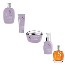 Kit Completo Alfaparf Semi Di Lino Smooth - 5 Produtos Pq