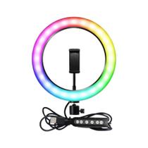 Kit Completo Anel de Luz LED Com Tripé e Suporte para Celular Ring Light 26cm RGB 10 Polegadas Kit Completo Anel de Luz LED Com Tripé e Suporte para Celular Ring Light 26cm RGB 10 Polegadas