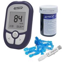 Kit Completo Aparelho+caneta+50 Tiras Gtech Vita Diabetes