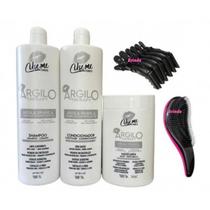 Kit completo argila branca use me cabelos danificados 3x1l