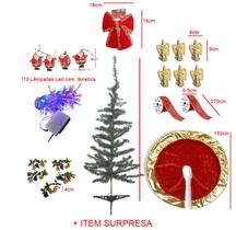 Kit Completo Arvore Natal Nevada 110cm com efeites diversos
