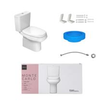 Kit completo Bacia c/ Caixa Acoplada Monte Carlo Branco Deca