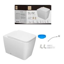 Kit Completo Bacia Convencional Slim Total Clean Branco + Instalações - Deca Kit Completo Bacia Convencional Slim Total Clean Branco + Instalações - Deca