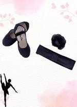 Kit Completo Ballet Infantil Balé Uniforme 5 Peças Jazz