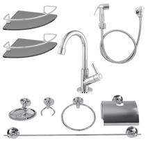 Kit Completo Banheiro / 1 Torneira Cod 123 + 2 Porta Shampoo Kit Completo Banheiro / 1 Torneira Cod 123 + 2 Porta Shampoo