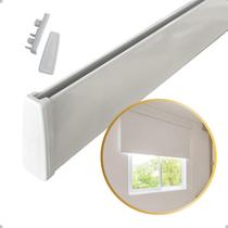 Kit Completo Base Chata Cortina Persiana Rolo com Tampas 50cm até 1,20m Kit Completo Base Chata Cortina Persiana Rolo com Tampas 50cm até 1,20m