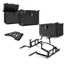 Kit completo baú traseiro 56 e bauletos laterais super adventure tiger 800 2014 à 2018 Kit completo baú traseiro 56 e bauletos laterais super adventure tiger 800 2014 à 2018