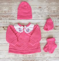 Kit Completo Bebe 5 Pecas Enxoval Maternidade Inverno Frio Kit Completo Bebe 5 Pecas Enxoval Maternidade Inverno Frio