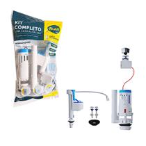Kit Completo Blukit para Caixa Acoplada com Acionador Duplo Superior Cromado 340527 Kit Completo Blukit para Caixa Acoplada com Acionador Duplo Superior Cromado 340527