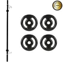 Kit Completo Body Pump C/Barra E 16Kg De Anilha Emborrachada Kit Completo Body Pump C/Barra E 16Kg De Anilha Emborrachada