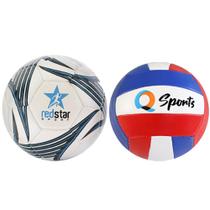Kit Completo Bola de Futebol e Vôlei Oficiais Resistente e Versátil Cores Sortidas