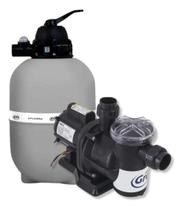 Kit Completo Bomba Mais Filtro GRE Bivolt 1/2CV Para Piscinas de Até 42.000L Mil Litros