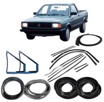 Kit Completo Borracha Vidro E Porta Saveiro Quadrada G1