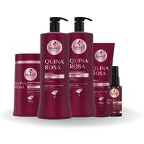 Kit Completo Brilho Intenso e Maciez Quina Rosa Haskell 1L