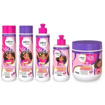 Kit Completo Cabelos Cacheados SOS Cachos Kids Salon Line Kit Completo Cabelos Cacheados SOS Cachos Kids Salon Line
