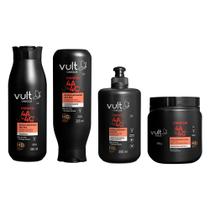 Kit Completo Cabelos Crespos Shampoo Condicionador Máscara e Creme 4A 4B 4C Vult