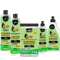 Kit Completo Cachos Ondulados com Máscara Hidratante 1kg Kit Completo Cachos Ondulados com Máscara Hidratante 1kg