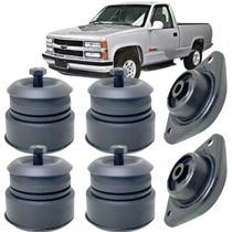 Kit completo calço coxim cabine simples + quadro radiador gm silverado gmc 3500 hd 1997 a 2003 (c/ ferragem e parafusos)