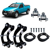 Kit Completo Calço Diant De Aço + Prolongador Strada 2018