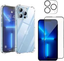 Kit Completo Capa Capinha Anti Impacto e Película 3D de Vidro Temperado e Película de Câmera Para iPhone 13 Pro Max Tela De 6,7 Polegadas Kit Completo Capa Capinha Anti Impacto e Película 3D de Vidro Temperado e Película de Câmera Para iPhone 13 Pro Max Tela De 6,7 Polegadas