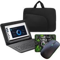 Kit Completo: Capa com Teclado, Mouse e Case para Tablet 9 a 10.5 polegadas