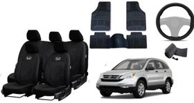Kit Completo Capa de Couro CRV 95 + Tapete + Capa de Volante para Carros de Luxo Kit Completo Capa de Couro CRV 95 + Tapete + Capa de Volante para Carros de Luxo