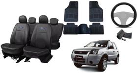 Kit Completo Capa de Couro Eco Spor 03-06 com Tapete e Capa de Volante