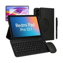 Kit Completo Capa Giratória Teclado Mouse Película Caneta Para Xiaomi Redmi Pad Pro 12.1