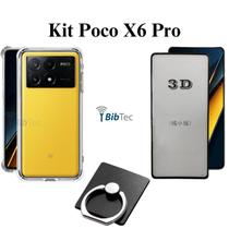 Kit Completo Capa + Película 3D de Vidro para Xiaomi Poco X6 PRO + Acessórios