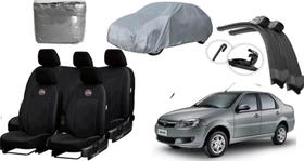 Kit Completo Capa Siena 02-07 + Capa de Cobertura + Limpador de Parabrisa para Manutenção