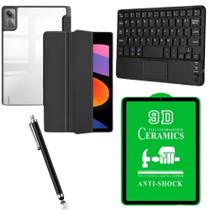 Kit Completo Capa Smart Para Redmi Pad Se 11 + Teclado touch + Pelicula Ceramica + Caneta