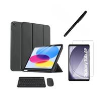 Kit Completo Capa Smart Película Mouse Teclado Caneta Para Galaxy Tab A9 8,7 X110 X115 X117