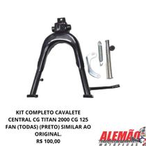 Kit completo cavalete central cg titan 2000 cg 125 fan (todas) (preto) compatível ao original.