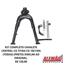 Kit completo cavalete central cg titan cg 150 fan (todas) (preto) compatível ao original.