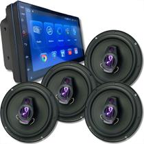 Kit Completo Central Multimídia Ultron Play 7Pol. Bluethooth e wifi + 2 Pares Alto-Falantes 6 Pol.