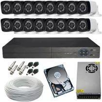 Kit Completo Cftv 16 Câmeras Metal 720p Dvr 16 Canais Hd 1tb Kit Completo Cftv 16 Câmeras Metal 720p Dvr 16 Canais Hd 1tb