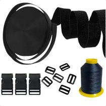 Kit Completo Cinta 10m Fechos Reguladores E Linha Poliamida