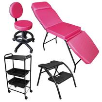 Kit Completo Clínica Estética: Maca Mocho Escada e Carrinho Kit Completo Clínica Estética: Maca Mocho Escada e Carrinho