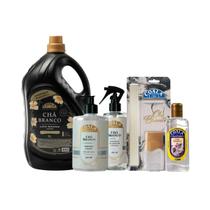 Kit Completo Coala Laundry Chá Branco 5 Produtos Essenciais para Casa, Limpeza, Perfume e Bem-Estar Kit Completo Coala Laundry Chá Branco 5 Produtos Essenciais para Casa, Limpeza, Perfume e Bem-Estar