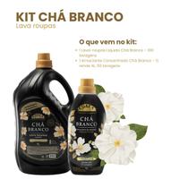 Kit Completo Coala Laundry LavaRoupas Líquido 5L, Amaciante Concentrado 1L. Limpeza e Maciez Chá Branco