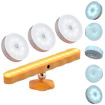 Kit Completo Com 3 Luminárias LED Sensor De Movimento E 1 Luminária De Mesa Recarregável Kit Completo Com 3 Luminárias LED Sensor De Movimento E 1 Luminária De Mesa Recarregável